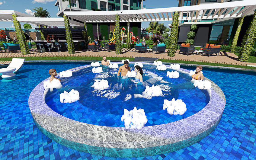 Residential complex with the infrastructure of a five-star hotel in the Mahmutlar area