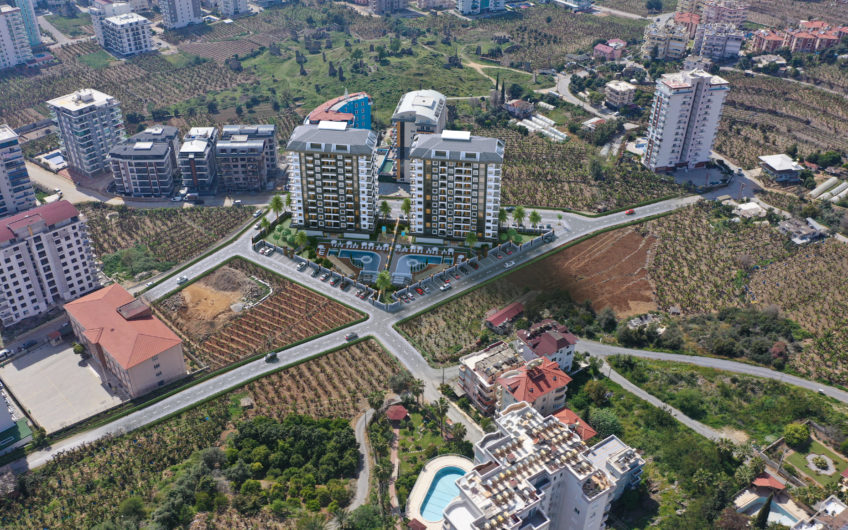 Lejligheder til en god pris i et projekt under opførelse i Alanya