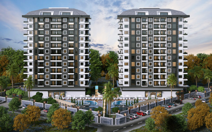 Lejligheder til en god pris i et projekt under opførelse i Alanya