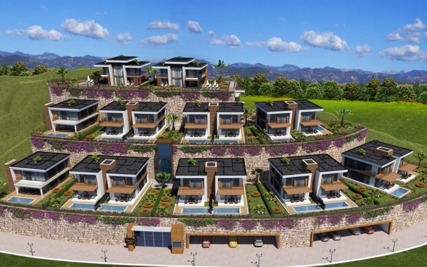 Alanya Konaklı’da deniz kenarında yeni villalar