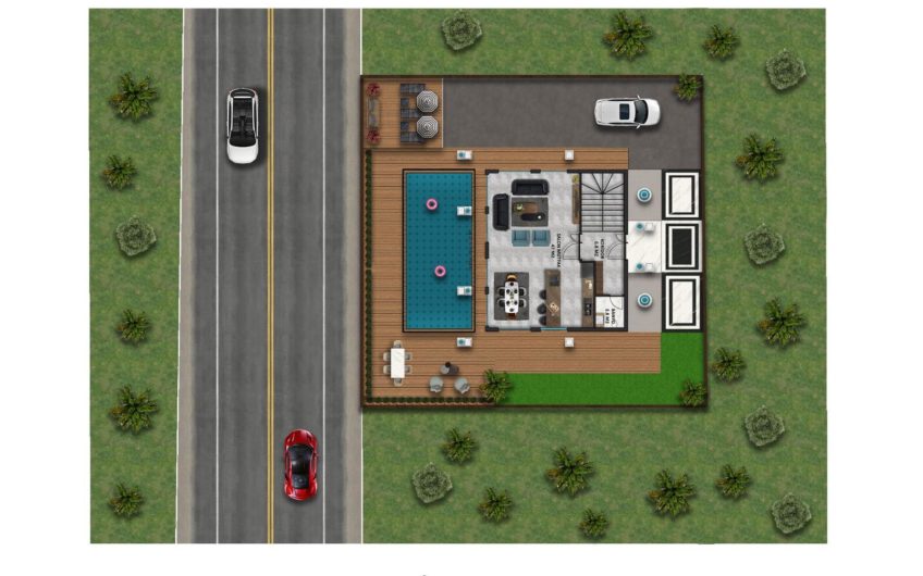 Neues Projekt einer Villa mit Meerblick vom Bauträger