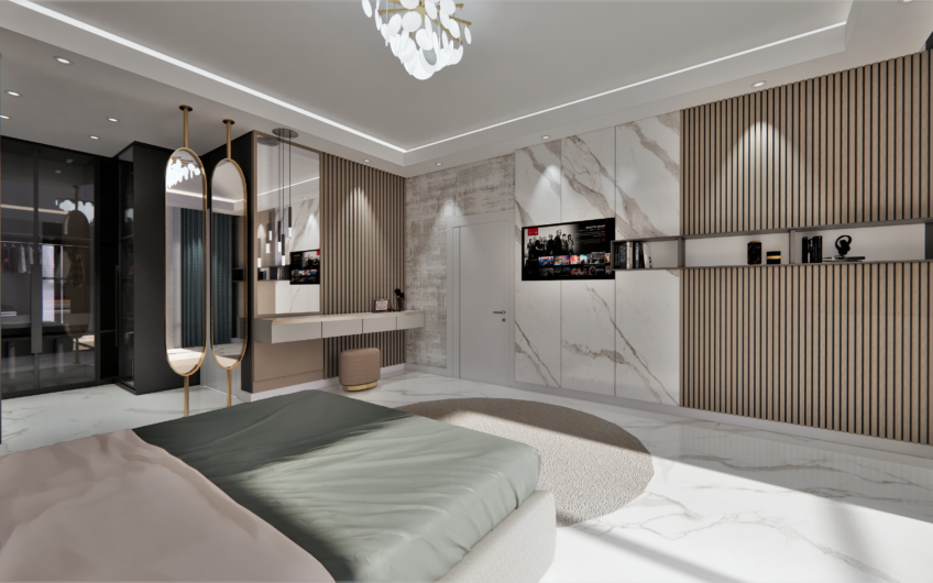 Rummelige lejligheder med havudsigt i et boligkompleks med stort grønt område