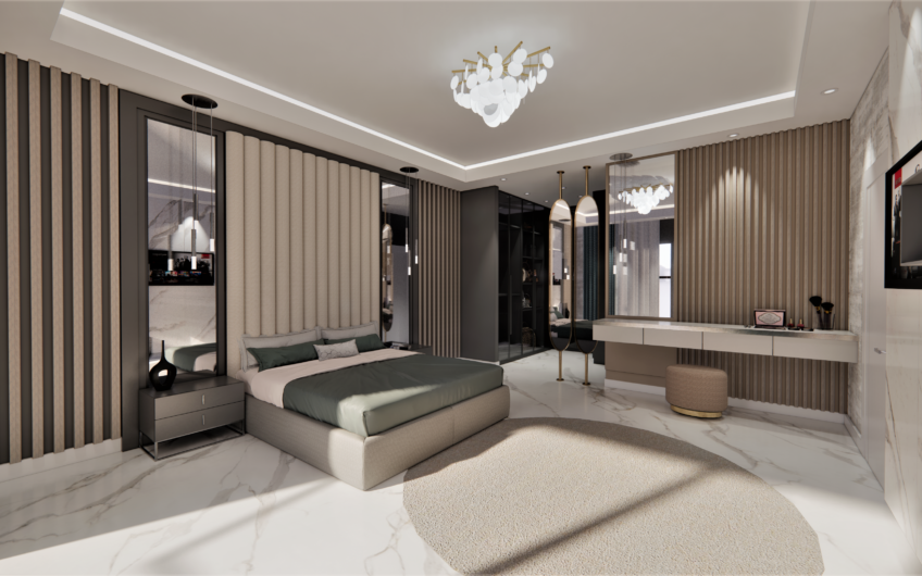 Rummelige lejligheder med havudsigt i et boligkompleks med stort grønt område