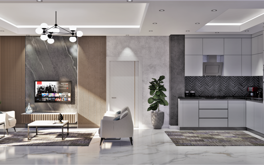 Rummelige lejligheder med havudsigt i et boligkompleks med stort grønt område