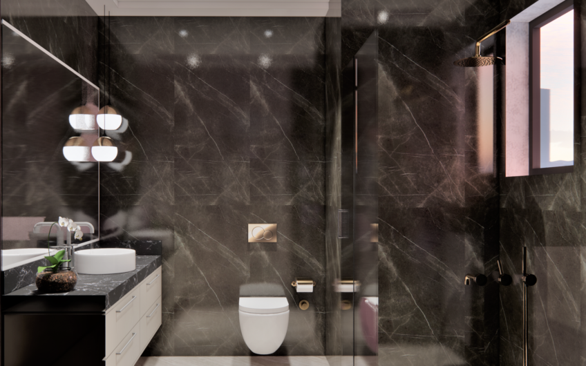 Rummelige lejligheder med havudsigt i et boligkompleks med stort grønt område