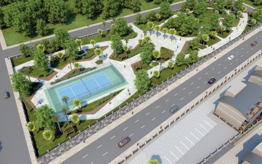 Rummelige lejligheder med havudsigt i et boligkompleks med stort grønt område