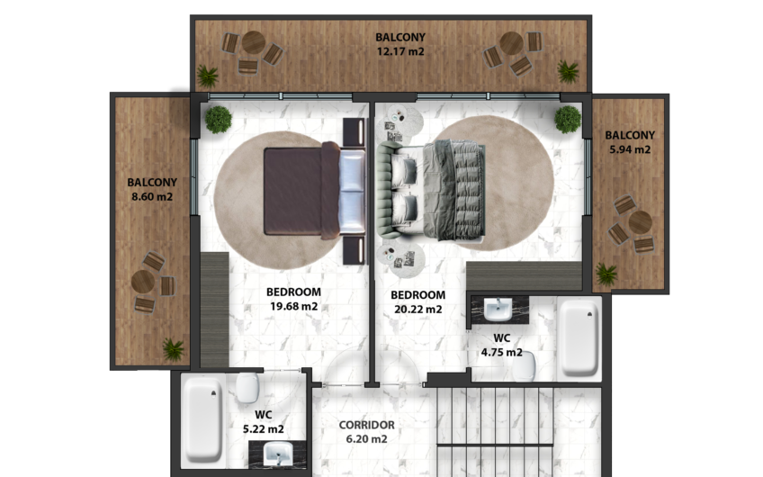 Lyxig villa med havsutsikt, i Kargicak-området bland pinjeträd och omgiven av berg!