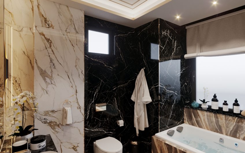 Lyxig villa med havsutsikt, i Kargicak-området bland pinjeträd och omgiven av berg!