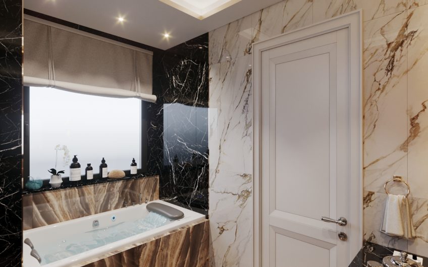 Lyxig villa med havsutsikt, i Kargicak-området bland pinjeträd och omgiven av berg!