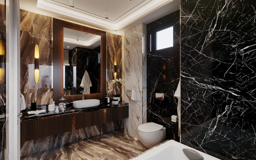 Lyxig villa med havsutsikt, i Kargicak-området bland pinjeträd och omgiven av berg!