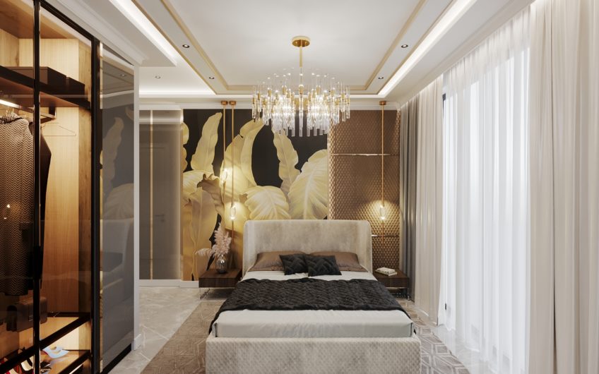 Lyxig villa med havsutsikt, i Kargicak-området bland pinjeträd och omgiven av berg!