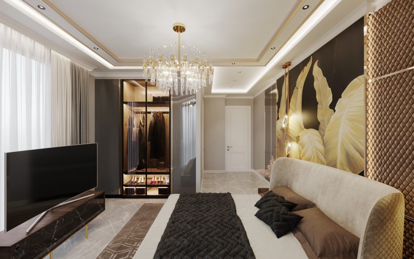 Lyxig villa med havsutsikt, i Kargicak-området bland pinjeträd och omgiven av berg!