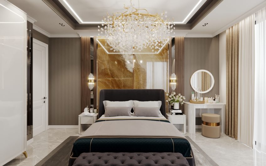 Lyxig villa med havsutsikt, i Kargicak-området bland pinjeträd och omgiven av berg!