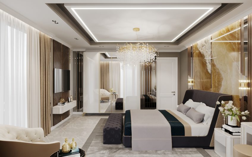 Lyxig villa med havsutsikt, i Kargicak-området bland pinjeträd och omgiven av berg!