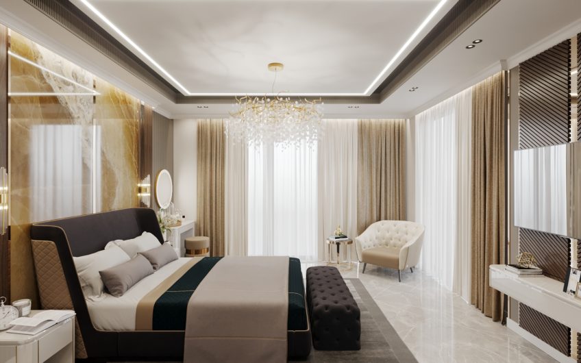 Lyxig villa med havsutsikt, i Kargicak-området bland pinjeträd och omgiven av berg!