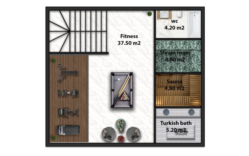 Lyxig villa med havsutsikt, i Kargicak-området bland pinjeträd och omgiven av berg!