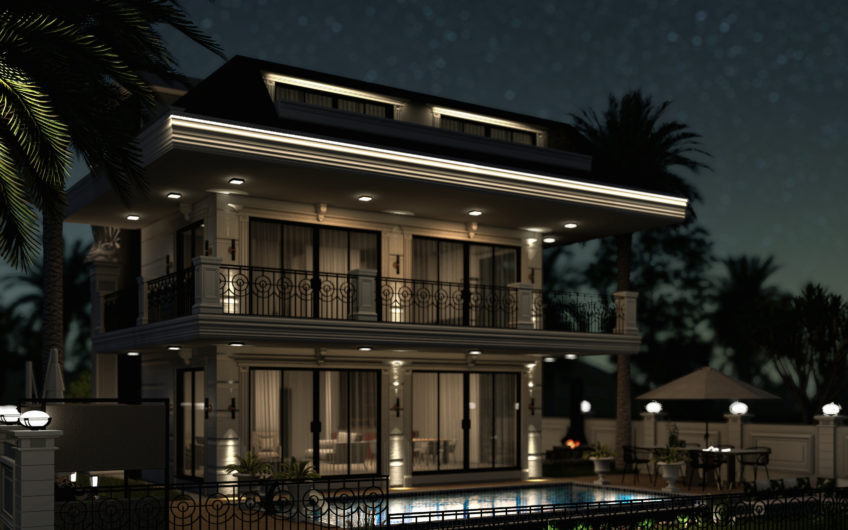 Lyxig villa med havsutsikt, i Kargicak-området bland pinjeträd och omgiven av berg!