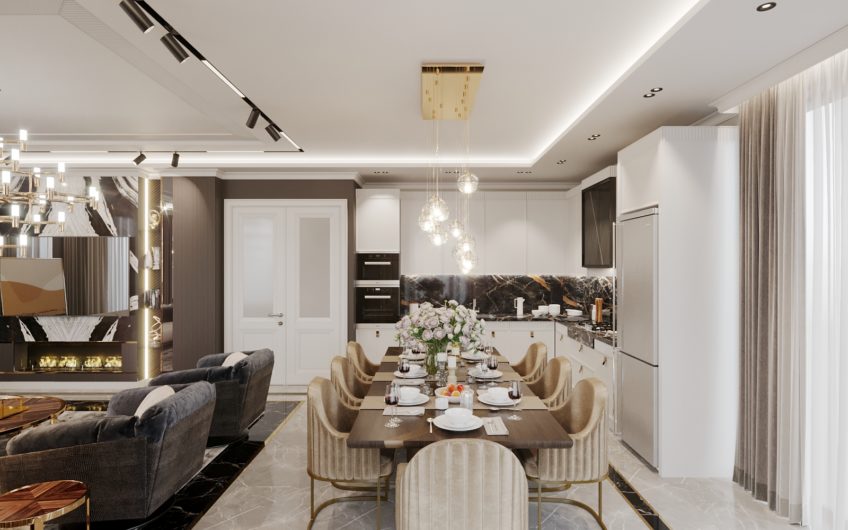 Lyxig villa med havsutsikt, i Kargicak-området bland pinjeträd och omgiven av berg!