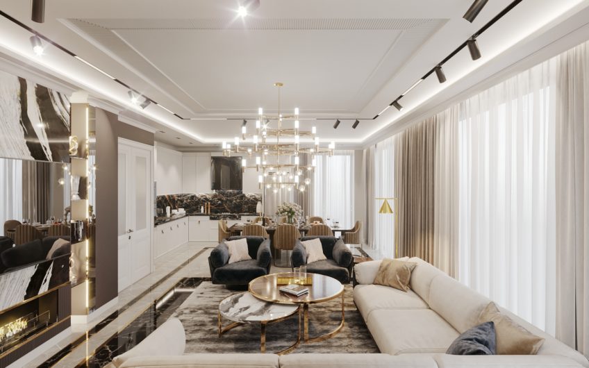 Lyxig villa med havsutsikt, i Kargicak-området bland pinjeträd och omgiven av berg!