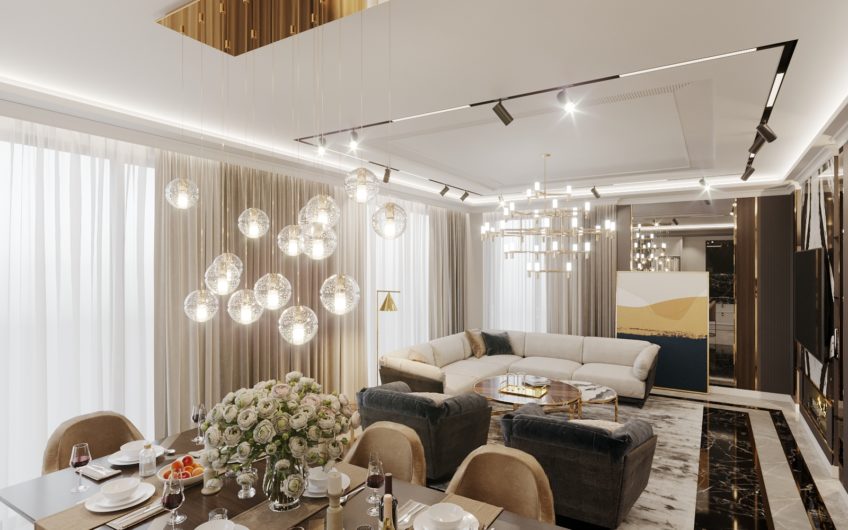 Lyxig villa med havsutsikt, i Kargicak-området bland pinjeträd och omgiven av berg!