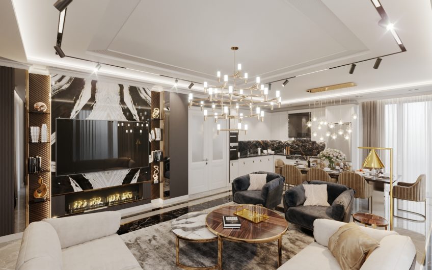 Lyxig villa med havsutsikt, i Kargicak-området bland pinjeträd och omgiven av berg!